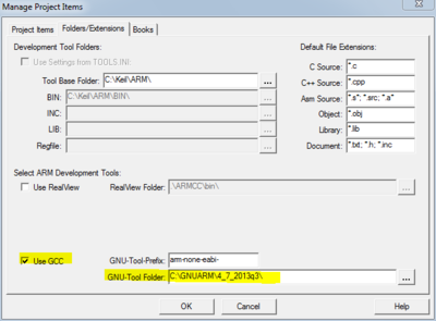 Use GCC instead of Keil compiler