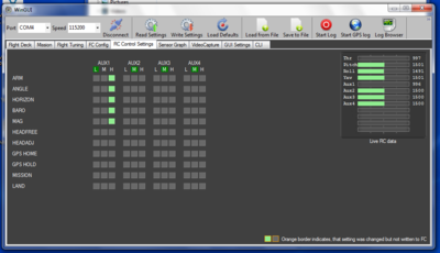 RC Control Settings