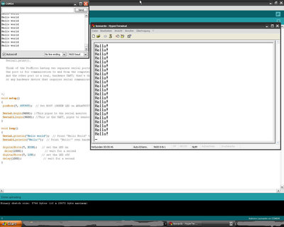 USB (serial) and UART (serial1) sketch